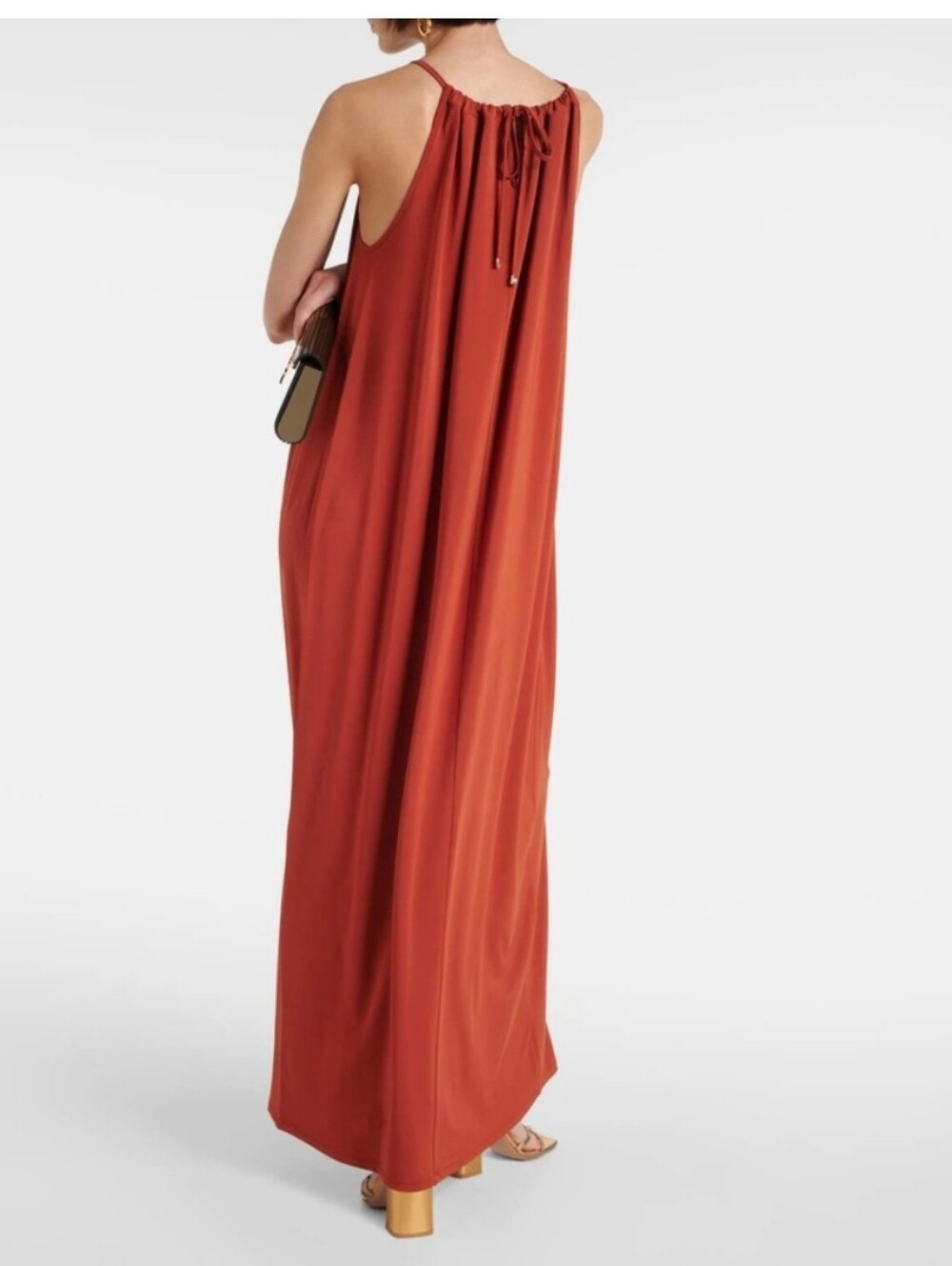NWT Max Mara Long Stretch Jersey Halter Maxi Dress - Size XS (New With Tags) - Picture 2 of 16
